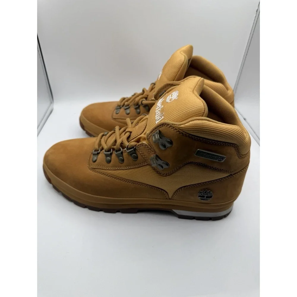 Timberland Euro Hiker Hiking Boots Mens 12 Brown Leather Lace Up Outdoor Camping